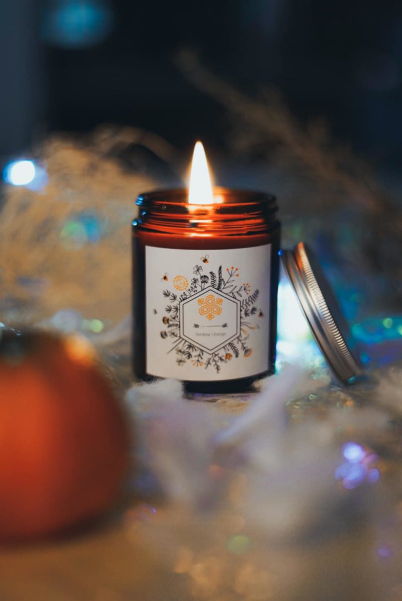Bougie senteur orange 150 grammes